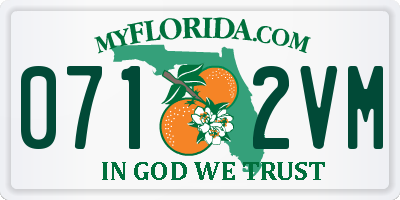 FL license plate 0712VM