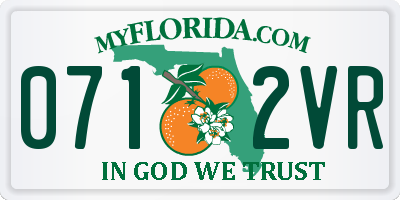 FL license plate 0712VR