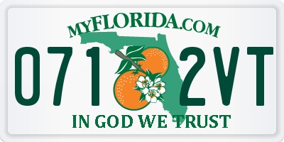 FL license plate 0712VT