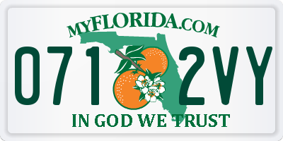 FL license plate 0712VY