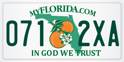 FL license plate 0712XA