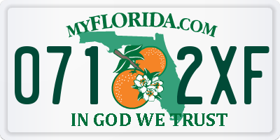FL license plate 0712XF