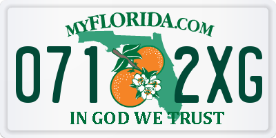FL license plate 0712XG