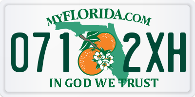 FL license plate 0712XH
