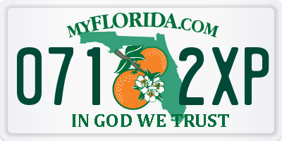 FL license plate 0712XP