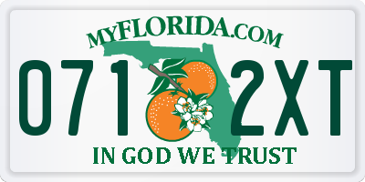 FL license plate 0712XT