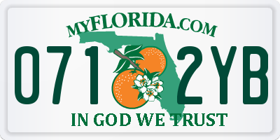 FL license plate 0712YB