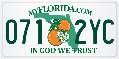 FL license plate 0712YC