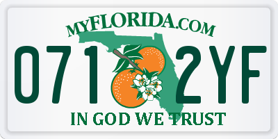 FL license plate 0712YF