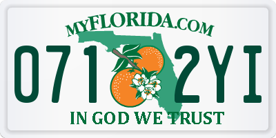 FL license plate 0712YI