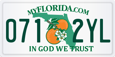 FL license plate 0712YL