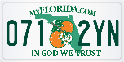 FL license plate 0712YN