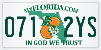 FL license plate 0712YS