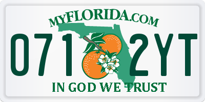 FL license plate 0712YT