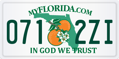 FL license plate 0712ZI