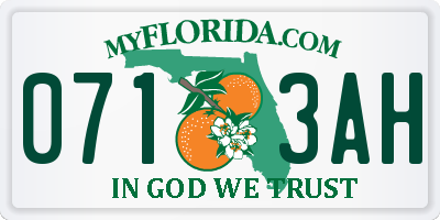 FL license plate 0713AH