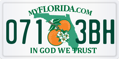 FL license plate 0713BH