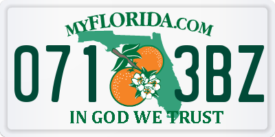 FL license plate 0713BZ