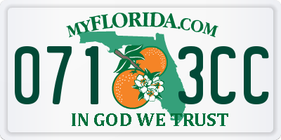 FL license plate 0713CC
