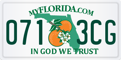 FL license plate 0713CG