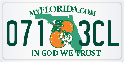 FL license plate 0713CL
