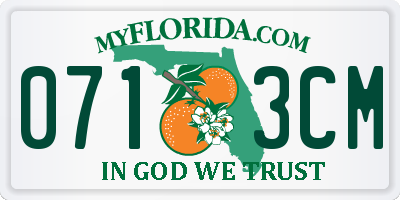 FL license plate 0713CM