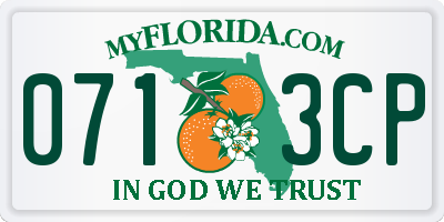 FL license plate 0713CP