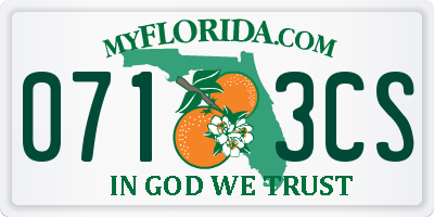 FL license plate 0713CS