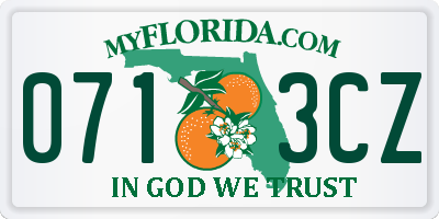 FL license plate 0713CZ
