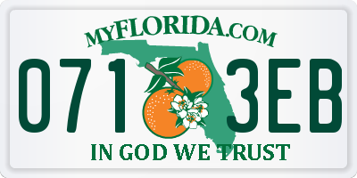 FL license plate 0713EB