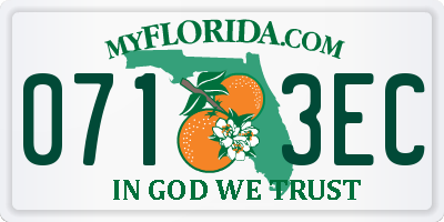 FL license plate 0713EC