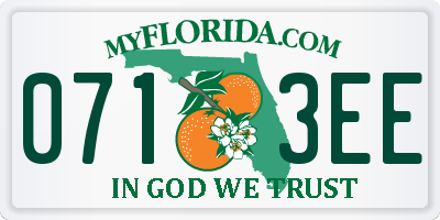 FL license plate 0713EE