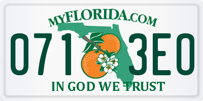 FL license plate 0713EO