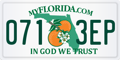 FL license plate 0713EP