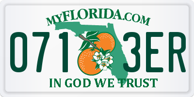 FL license plate 0713ER