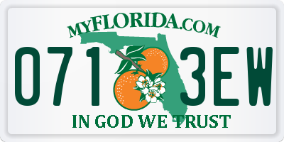 FL license plate 0713EW