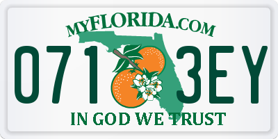 FL license plate 0713EY