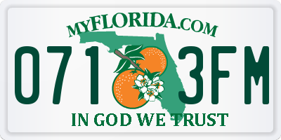 FL license plate 0713FM