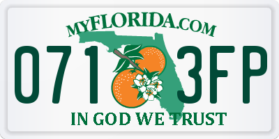 FL license plate 0713FP