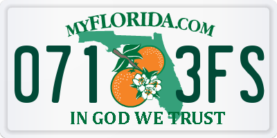 FL license plate 0713FS