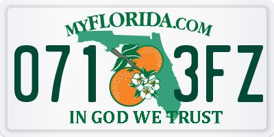 FL license plate 0713FZ