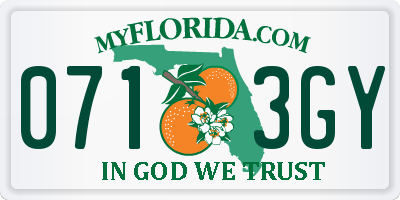 FL license plate 0713GY