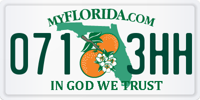 FL license plate 0713HH