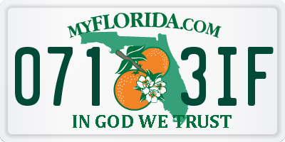 FL license plate 0713IF