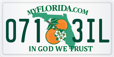 FL license plate 0713IL