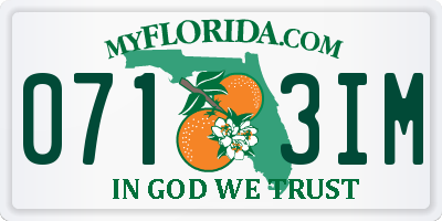 FL license plate 0713IM