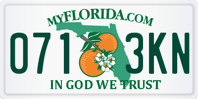 FL license plate 0713KN