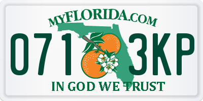 FL license plate 0713KP