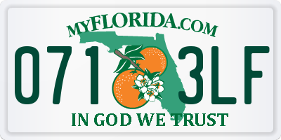 FL license plate 0713LF