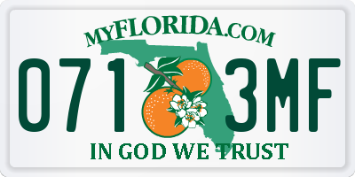 FL license plate 0713MF